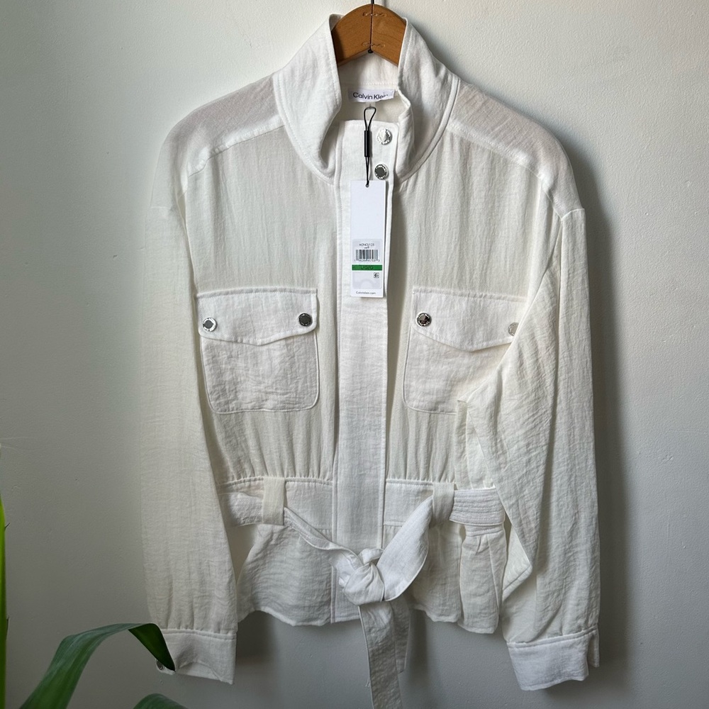 Calvin Klein Belted/Zippered Jacket